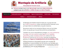 Tablet Screenshot of montepiodeartilleria.com